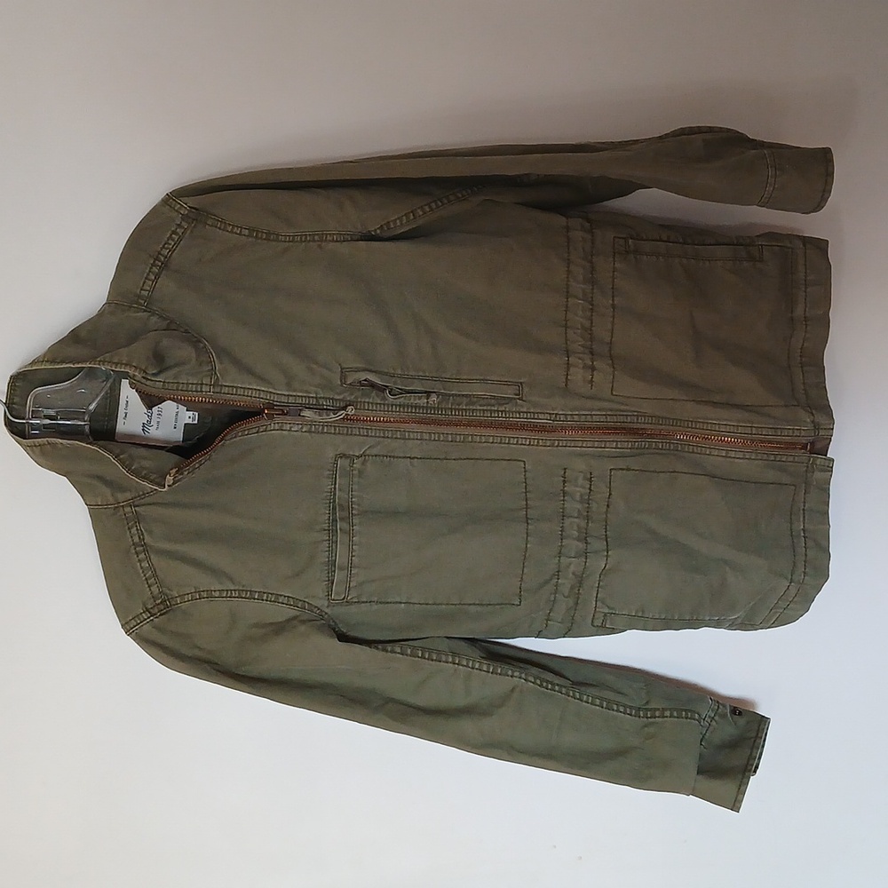 Madewell Fishermancore Green Khaki Field Jacket Size Medium Utility Coat Y2K